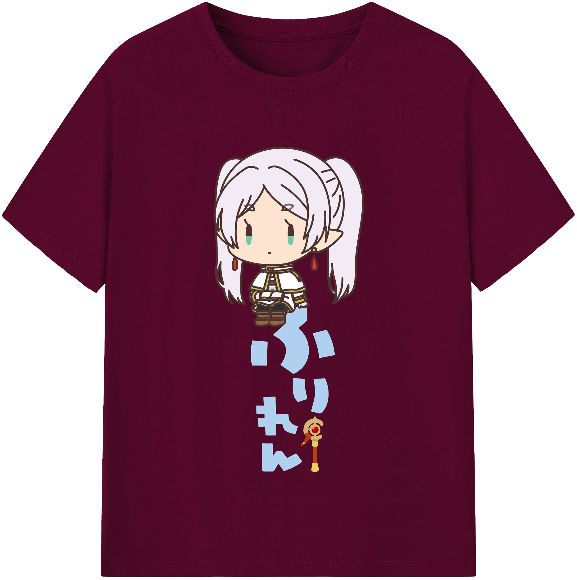 （画像用） 葬送のフリーレン Frieren レディースカジュアルプリントTシャツ（綿100％）